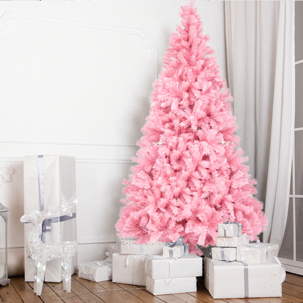 7ft 1800 Branch PVC Branch Iron Bracket Christmas Tree Pink