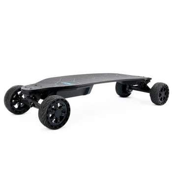 All terrain dual 1000*2 hub motor electric skateboard with 32mph max speed,25miles range,9600mah battery.