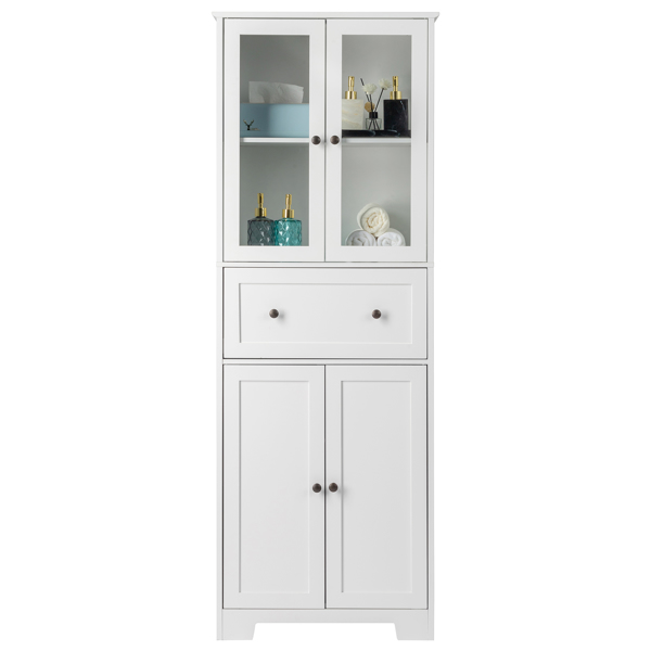 FCH MDF Spray Paint 4 Doors 1 Pump Bathroom Cabinet White