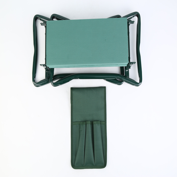2 in 1 Foldable Garden Kneeler Seat Multiuse Portable Garden Bench Lightweight Stools with Tool Pouch and Soft EVA Kneeling Pad for Gardening,Fishing