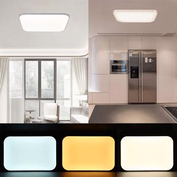LED Ceiling Lights for Living Room, 3 Colours, 48 W Ceiling Light with Remote Control, Light Colour Adjustable Ceiling Light