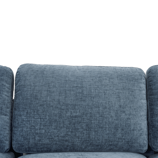 U-Shaped 4-Seat Indoor Modular Sofa Grey-Blue Color