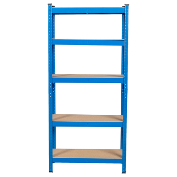 Garage Shed 5 Tier Racking Storage Shelving Units Boltless Heavy Duty Shelves Blue