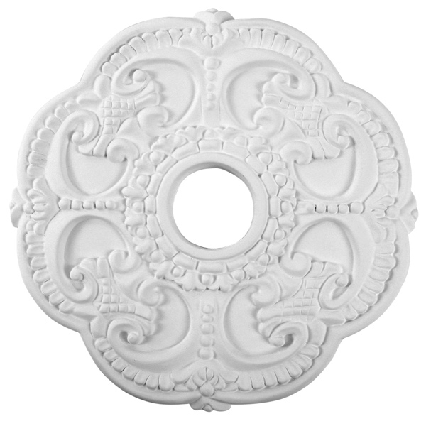 Lighting Ceiling Medallions, 18"OD x 3 1/2"ID x 1 1/2"P Smooth White PU Ceiling Medallion