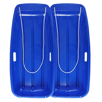 2pcs 88*42*11cm  Plastic Snow Sled Double Blue