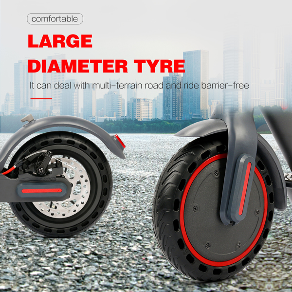 36V 350W Foldable Electric Scooter Adult, Max 16Mph, Large Capacity Battery 16 Mile Range Foldable Off Road Sports Scooter,Dual Disc Brakes.