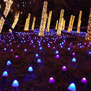 LED Mushroom Solar String Fairy Light Outdoor Garden Patio Landscape Decor Lamp