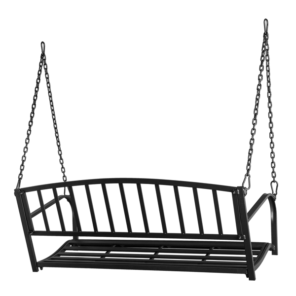 118*46*47cm Iron Art With Iron Chain Vertical Bar Backrest 200kg Iron Swing Black（Swing frames not included）