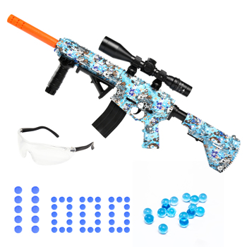 Splatter Ball Gun Gel Ball Blaster,Electric M416 with 11000 Non-Toxic,Eco-Friendly,Biodegradable Gellets,Outdoor Yard Activities Shooting Game(HKM416)