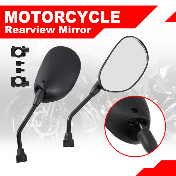 7/8" 22mm Universal Motorcycle Handle Bar Rearview Mirrors For Honda ATV Scooter