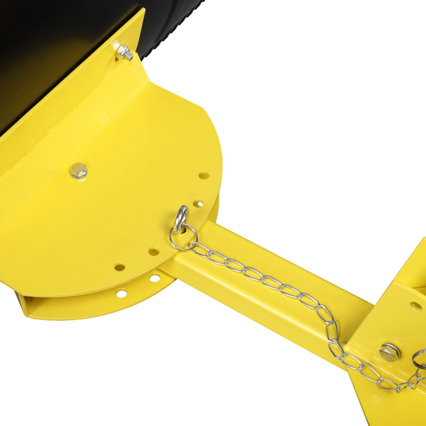 74*47cm Iron Yellow T-Handle Black Blade Adjustable Human-Powered Snow Plow