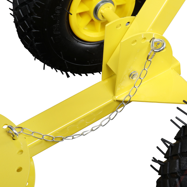 74*47cm Iron Yellow T-Handle Black Blade Adjustable Human-Powered Snow Plow