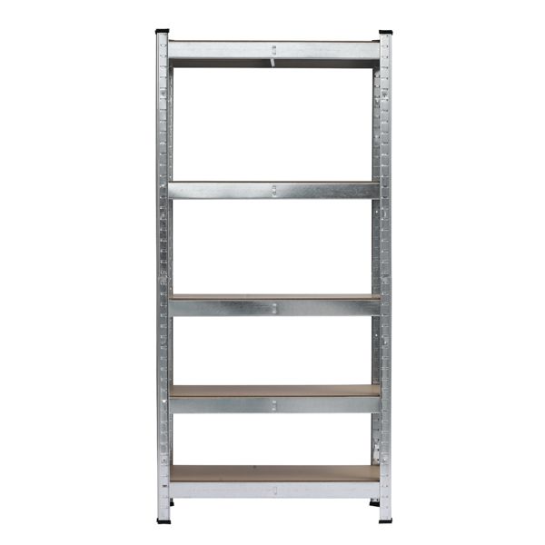 150 x 75 x 30cm 5 Tiers Galvanizing Storage Rack Gray