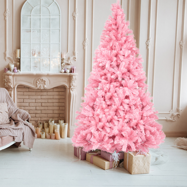 7ft 1800 Branch PVC Branch Iron Bracket Christmas Tree Pink