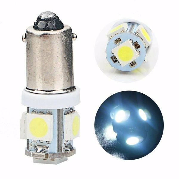 T11 BA9S LED White T4W H6W 1895 363 5050 5SMD Car Wedge Side Light Bulb Lamp 20PCS