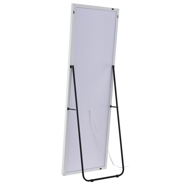 FCH Aluminum Alloy Right-Angle Rectangle 65*22in Can Stand Can Hang Three-tone Lighting Adjust Brightness Power-off Memory Full-length Mirror White 