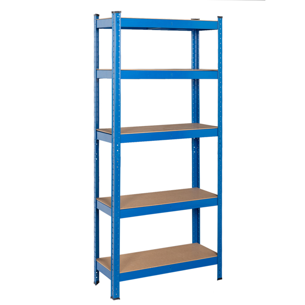 Heavy Duty Blue Metal Garage Shelving Unit Shed Storage Shelves Boltless Shelf Rack