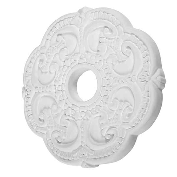 Lighting Ceiling Medallions, 18"OD x 3 1/2"ID x 1 1/2"P Smooth White PU Ceiling Medallion