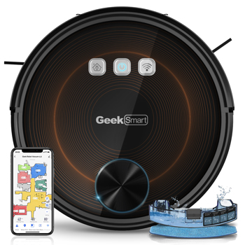 Geek Smart L8 Robot Vacuum Cleaner and Mop, LDS Navigation, Wi-Fi Connected APP, Selective Room Cleaning,MAX 2700 PA Suction, Ideal for Pets and Larger Home Amazon bans sales