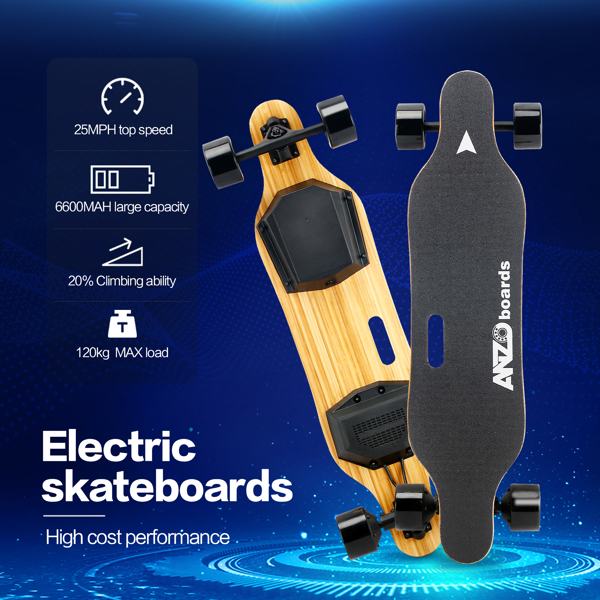 Electric Skateboard for Adults with Remote Electric Longboard Speed up to 25mph for Youths, 1200W Brushless Motor, 18Miles Range, load 120kg