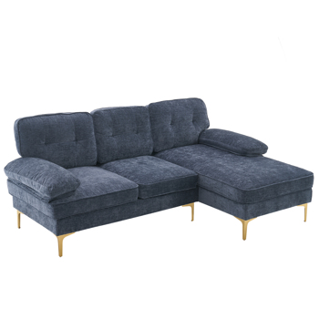 Three-Seat Simple And Stylish Indoor Modular <b style=\\'color:red\\'>Sofa</b> Gray - Blue