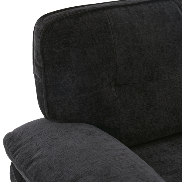 Three-Seat Simple And Stylish Indoor Modular Sofa Black