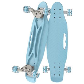 23.2\\" Plastic Mini Skateboard, with Bendable Deck and Smooth Colorful PU Wheels, Cruiser Board for Kids Youth Beginners