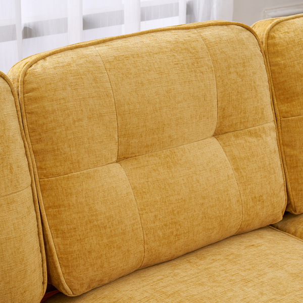 Three-Seat Simple And Stylish Indoor Modular Sofa Yellow