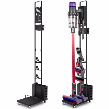 Vacuum Stand, Vacuum Accessories Stable Metal Storage Bracket Holder for Dyson Handheld V11 V10 V8 V7 V6 Cordless Vacuum Cleaners, Black