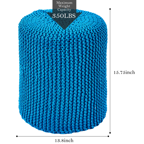 棉绳手工编织脚凳蒲团-3