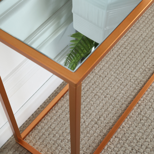 玫瑰金腿镜子玄关桌-5