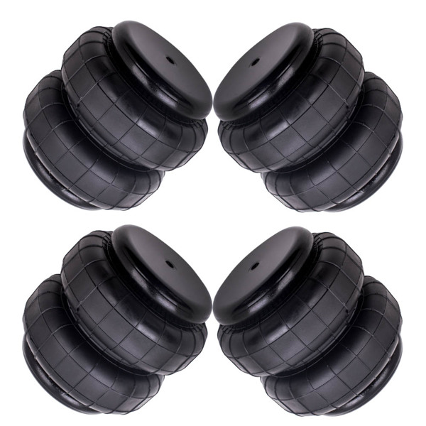 4 Pieces Heavy Duty 2500lb 1/2"NPT Double Bellow Air Suspension Bag Air Spring bags