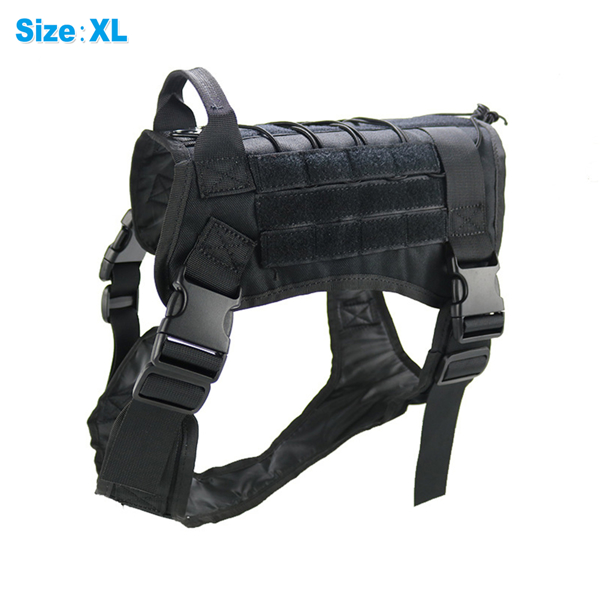 Tactical Dog Vest Harness Military Dog Training Vest Working Dog+Leash XL