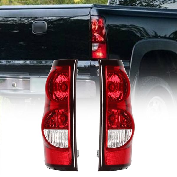 1999-2002 Red Rear Tail Lights Pair For Chevy Silverado/1999-2006 GMC Sierra