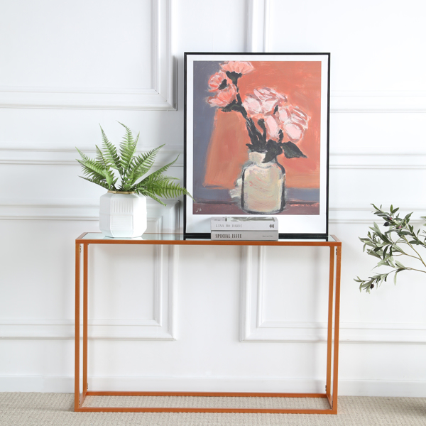 玫瑰金腿镜子玄关桌-3