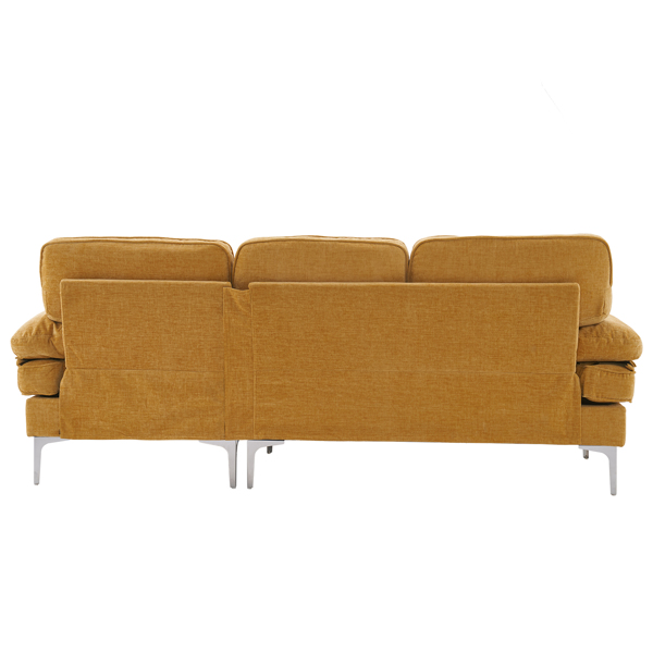 Three-Seat Simple And Stylish Indoor Modular Sofa Yellow