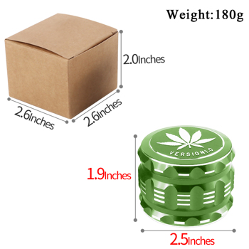 Spice Mills, Grinder Machine with Leaves Pattern for Spice, Leaves Pattern for Spice 2.5\\" (Green)
