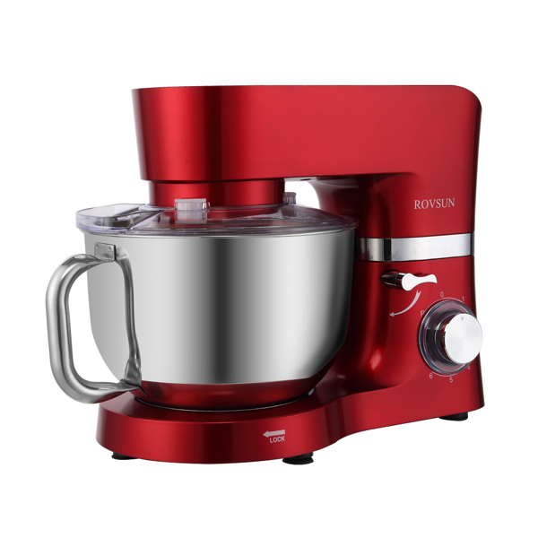 ROVSUN RS-1503 Chef Machine 5.5L 1500W Mixing Pot With Handle Red Spray Paint