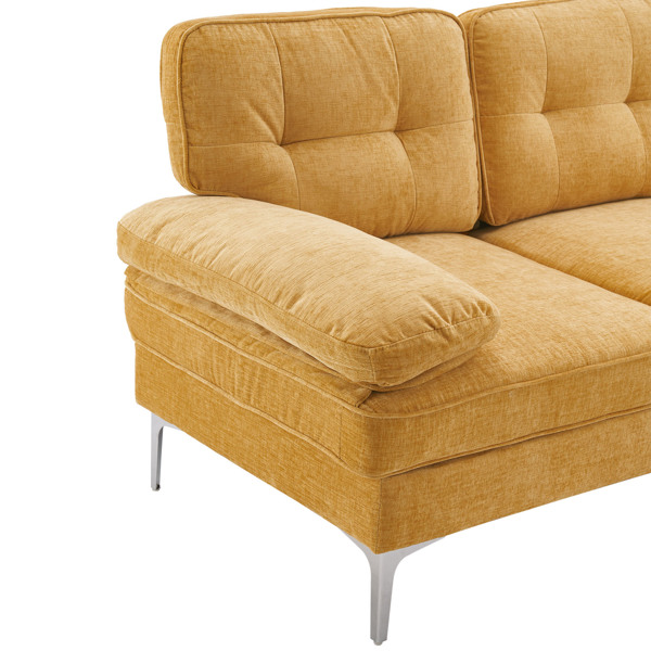 Three-Seat Simple And Stylish Indoor Modular Sofa Yellow