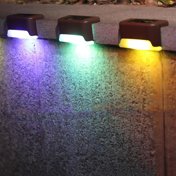 4pcs Solar LED Deck Light Outdoor Garden Lighting Patio Railing Path Lamp