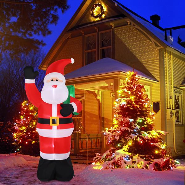 6ft with 4 String Lights Inflatable Garden Santa Claus Decoration 