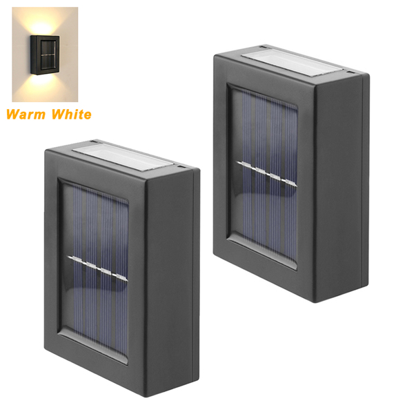 Outdoor Solar Deck Lights Path Garden Patio Pathway Stairs Step Fence Lamp 2pcs