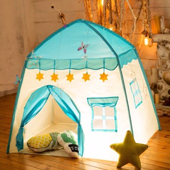 Kids Play Tent Princess Playhouse Pink Castle Play Tent - Blue
