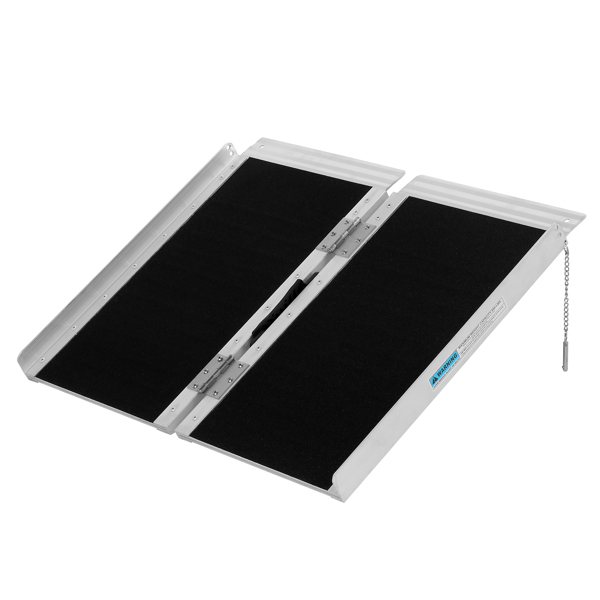 Non-Skid Foldable Wheelchair Ramp 2FT, Threshold Ramp with a Non-Slip Surface, Portable Aluminum Foldable Mobility Scooter Ramp, for Home, Steps, Stairs, Doorways, Curbs