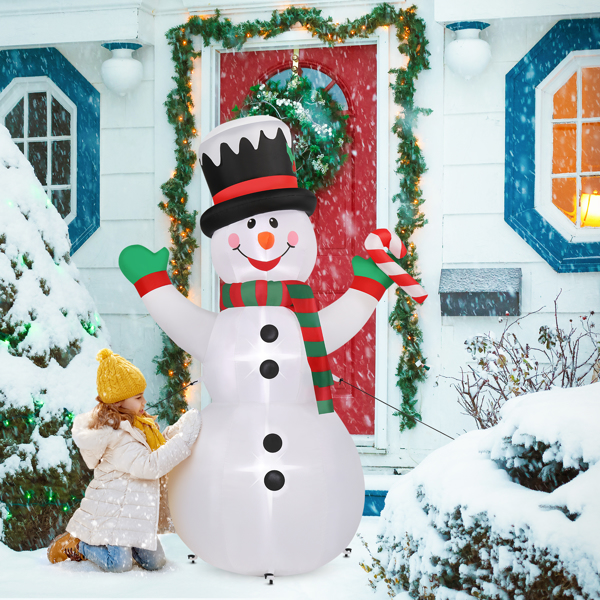 6ft with 3 String Lights Inflatable Garden Snowmen Decoration 