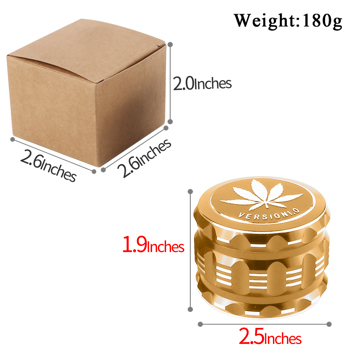 Spice Mills, Grinder Machine with Leaves Pattern for Spice, Leaves Pattern for Spice 2.5\\" (Gold)