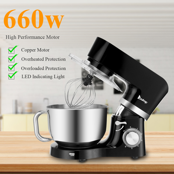 ROVSUN RS-1503 Chef Machine 5.5L 1500W Mixing Pot With Handle Black