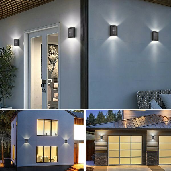 Outdoor Solar Deck Lights Path Garden Patio Pathway Stairs Step Fence Lamp 2pcs