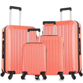 4 Piece Set Luggage Sets Suitcase ABS Hardshell Lightweight Spinner Wheels (16/20/24/28 inch)