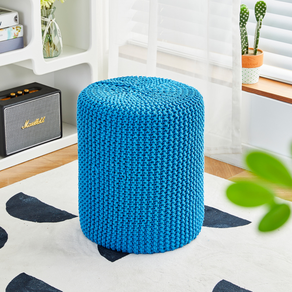 棉绳手工编织脚凳蒲团-6